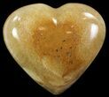 Polished, Brown Calcite Heart - Madagascar #62540-1